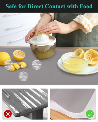 Light Gray Plastic Table Cover Protector