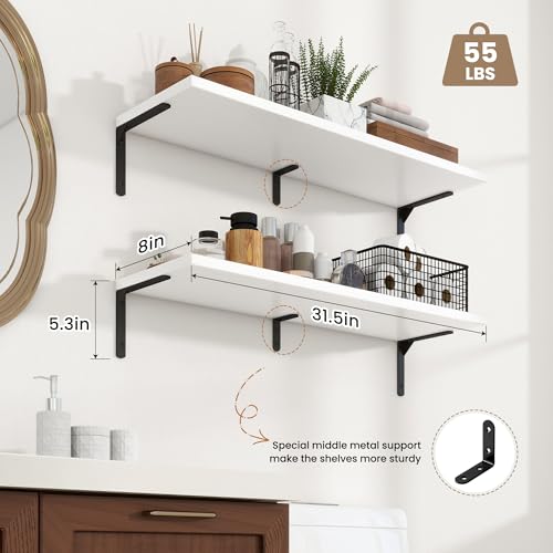 Deep Floating Shelves (2 Count)