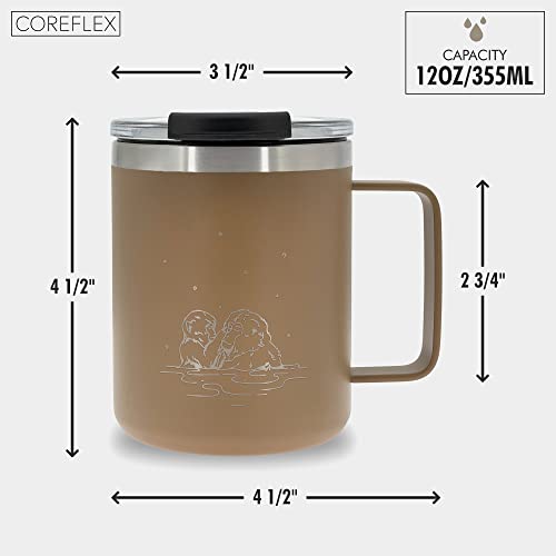 12 oz Insulated Coffee Mug with Handle & Lid