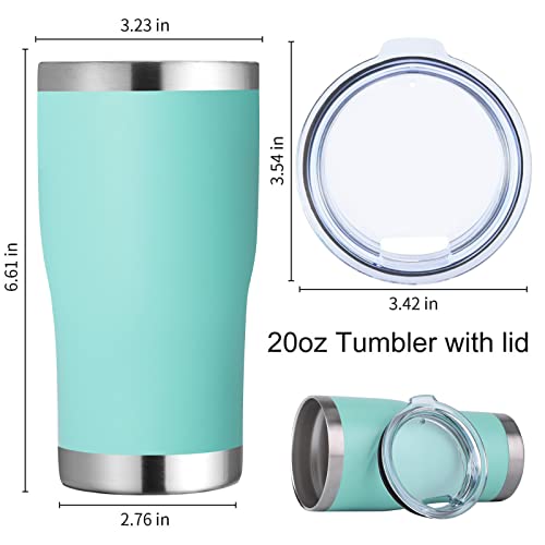 20oz Tumbler with Lid Stainless Steel Tumblers Bulk (12 Count)