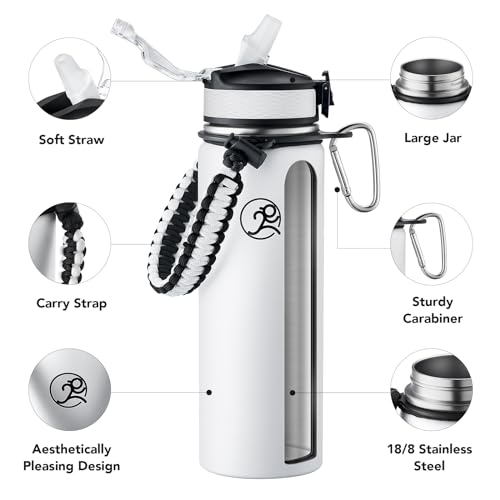 24oz Insulated Stainless Steel Travel Water Bottle