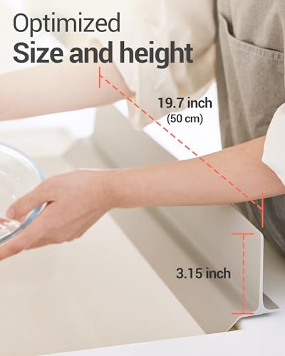 Kitchen Sink Splash Guard 19.7 Inch