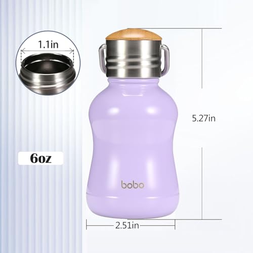 Mini Vacuum Insulated Water Bottle With Bamboo Lid