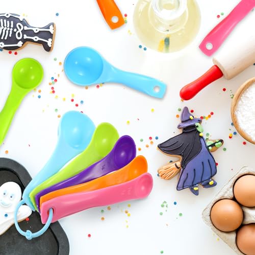 20 Pcs Colorful Plastic Measuring Spoons for Kitchen Baking
