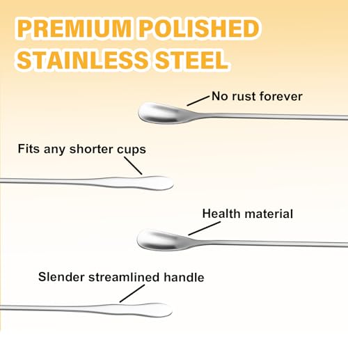 8 PCS Stainless Steel Coffee Stirrers (8 Count)