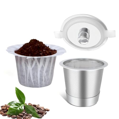 1 Pack Reusable K Cup with 100 Count Paper Coffee Filters for Keurig 1.0 and 2.0 Coffee Makers (101 Count)