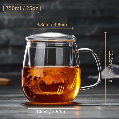 Large Glass Tea Cup