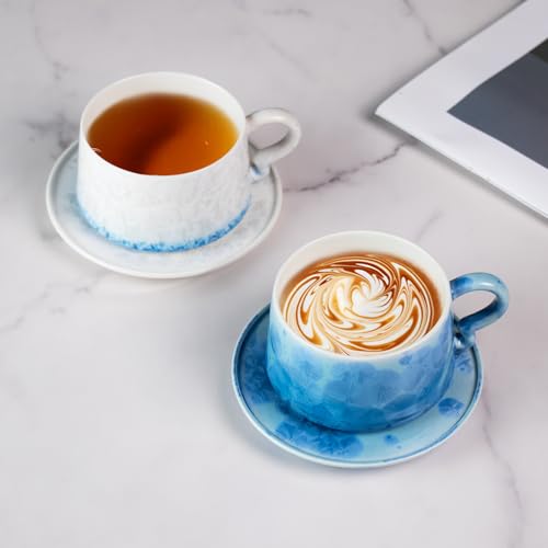 Tea Cups and Saucers Set of 2 (2 Count)
