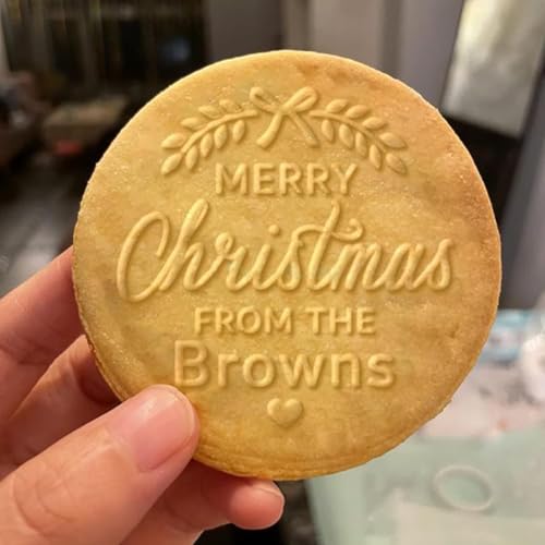 2025 Personalized Christmas Cookie Stamp Unique 3D Embossed Design Fun Tool for Baking Art