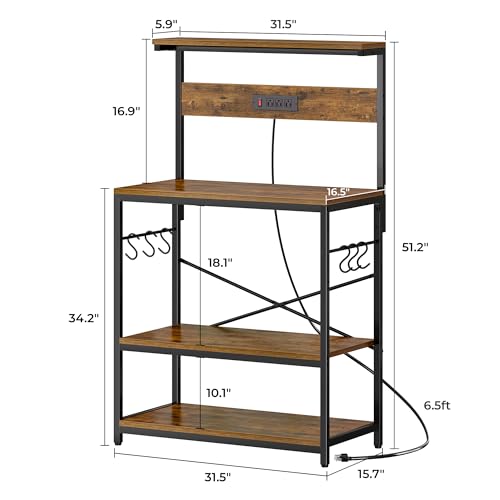 Bakers Rack with Power Outlets