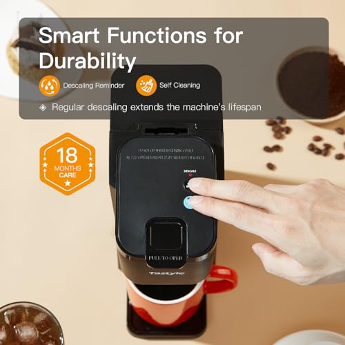 Mini Single Serve Hot and Iced Coffee Maker for K Cup and Ground