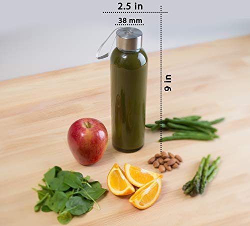 Clear Glass Bottles with Lids (6 Count)