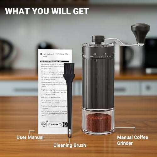 Mini Manual Coffee Grinder With 40 Adjustable Settings