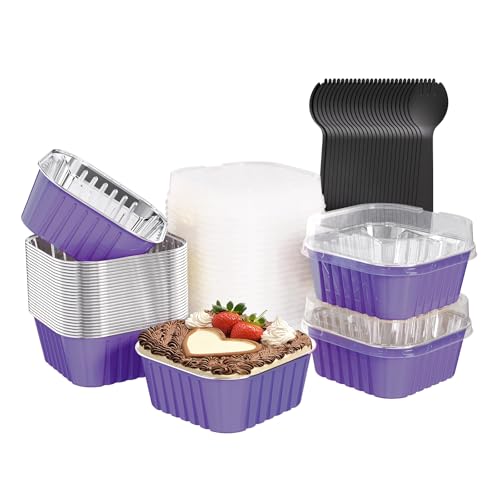 25 Pack Mini Cake Pans with Lids (25 Count)