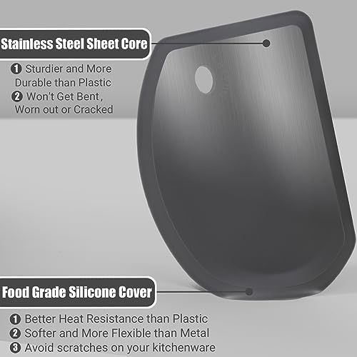 Silicone Dough Scraper with Metal Core Flexible Bowl Scraper Bread Baking