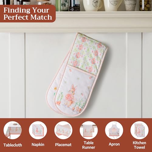 Double Oven Mitts 100% Cotton Double Oven Glove