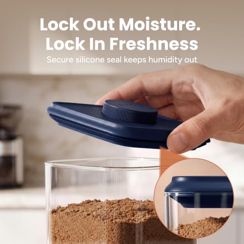 Glass Airtight Food Storage Containers with Pop Lids (5 Count)