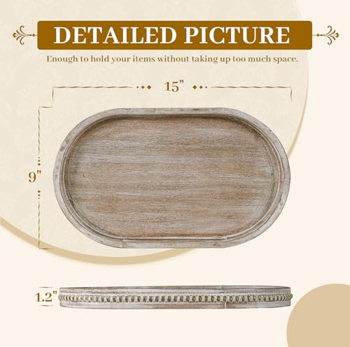Oval Decorative Wooden Tray