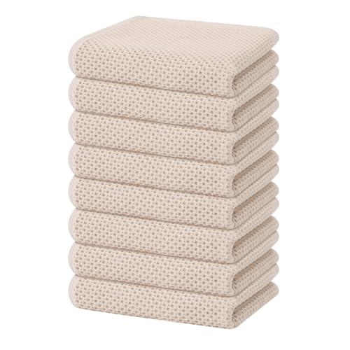 100% Cotton Waffle Weave Kitchen Dish Towels 8 (8 Count)