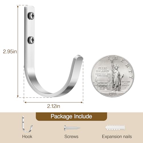 10 Pack 22LB Wall Hooks for Hanging Towel (10 Count)
