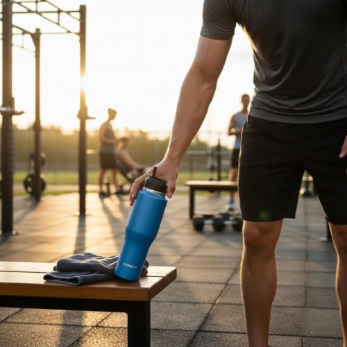 Insulated Water Bottle 40oz with Straw