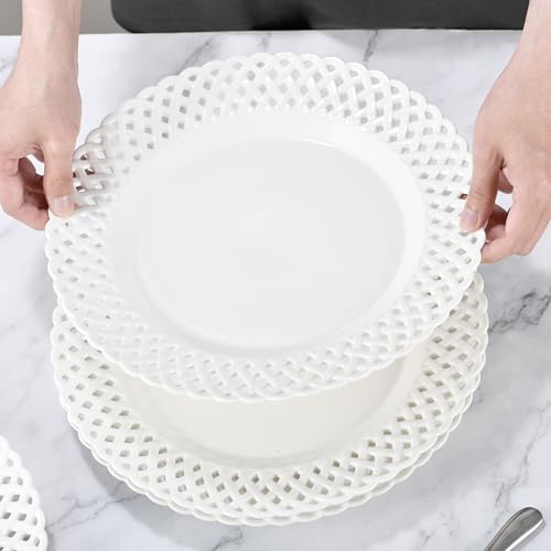 Large White Dinner Plates 12 inch (4 Count)