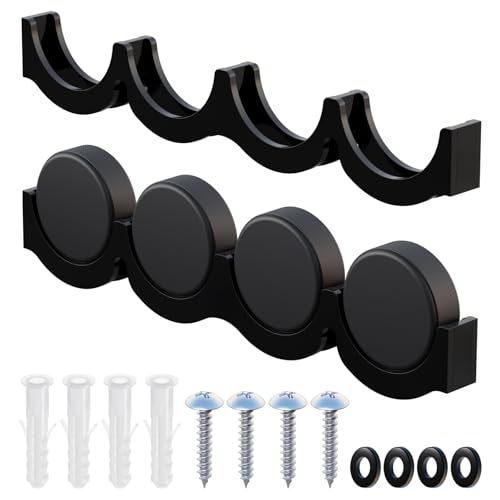 2 Pcs Hockey Puck Display Case Acrylic Hockey Puck Holder for 4 Pucks (2 Count)