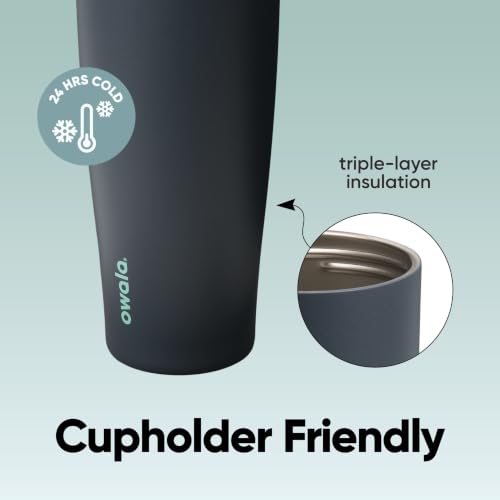 FreeSip Tumbler Stainless Steel Water Bottle 30 oz Foggy Tide