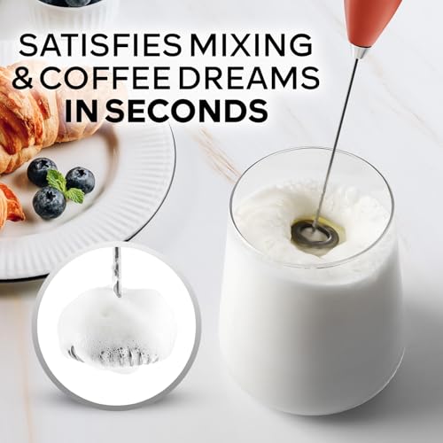 Powerful Milk Frother Wand With Duracell Batteries