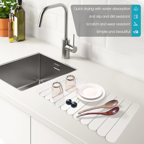 Extral Large Quick Dry Stone Drying Mat for Kitchen Counter