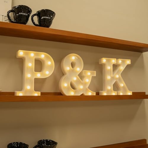 Rechargeable LED Letter Lights Sign Marquee Light Up Letters Sign for Night Light Wedding (27 Count)
