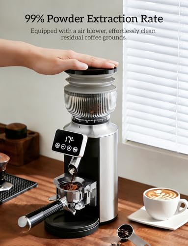 Stainless Steel Espresso Grinder with Portafilter Holder