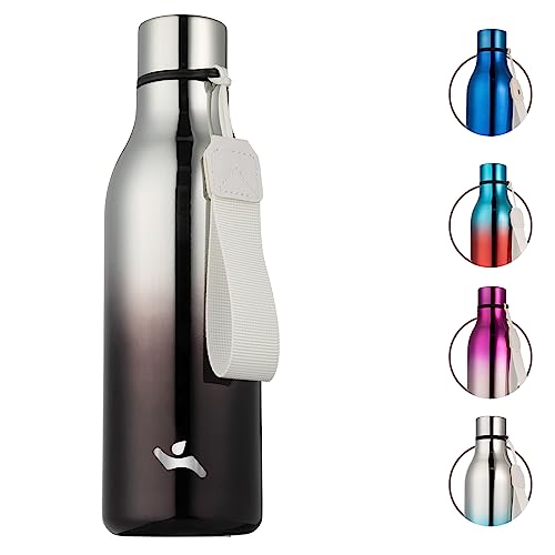 18 oz Insulated Stainless Steel Metal Water Bottle with Strap