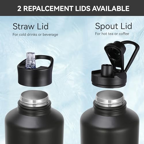 Half Gallon Insulated Water Bottles 64 oz
