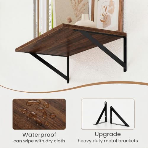 Black Deep Floating Shelves for Wall