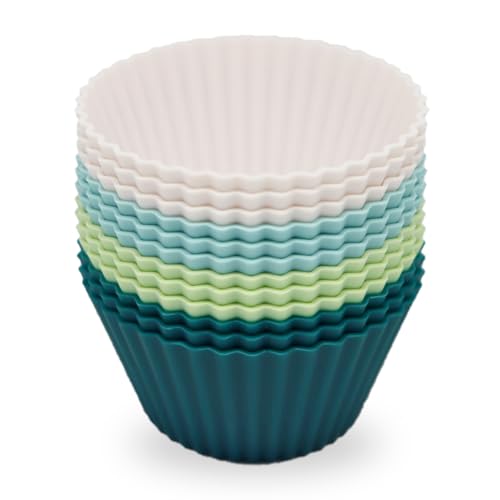 Large Silicone Baking Muffin Cups (12 Count)