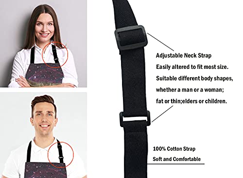 Funny Galaxy Cat Adjustable Bib Apron