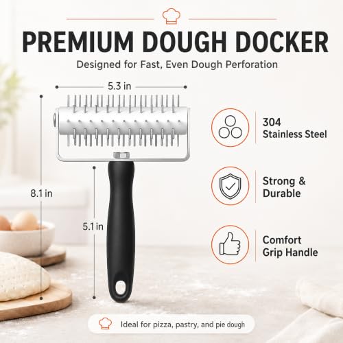 Pizza Dough Docker Roller Stainless Steel