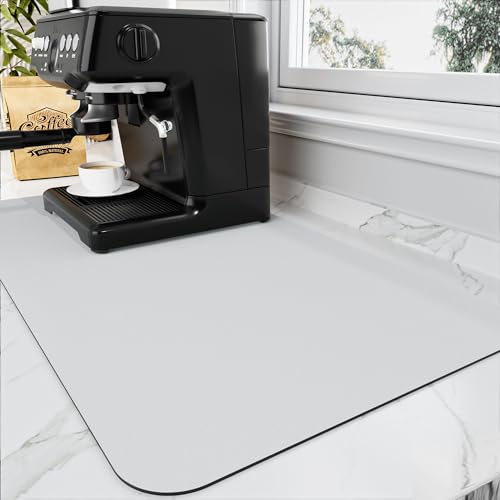 Coffee Mat Absorbent Hide Stain Rubber Backed Dish Drying Mat for Kitchen Counter