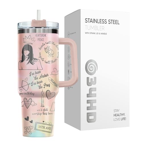 Pink Pastel Lover Romantic 40 oz Tumbler with Handle