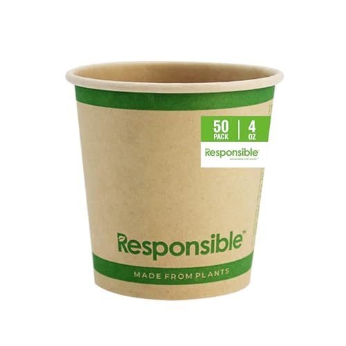 Certified Compostable 4 oz Paper Cups (50 Count)
