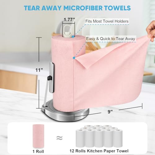 Microfiber Cleaning Cloth Roll (55 Count)