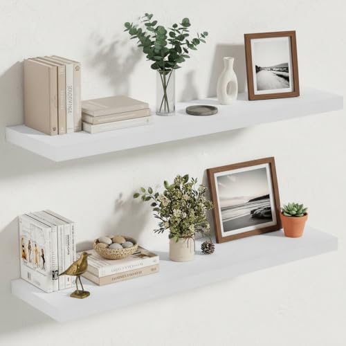 10 Inch Deep Floating Shelves 30x10” Set of 2 (2 Count)