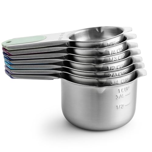 Magnetic Stainless Steel Measuring Cups Set of 7 (7 Count)