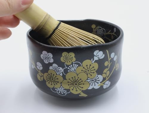 Japanese Traditional Mino Ware Handcrafted Mini Matcha Chawan Tea Bowl Cup Set With Chasen Bamboo Tea Whisk Ceremony Tableware Pottery