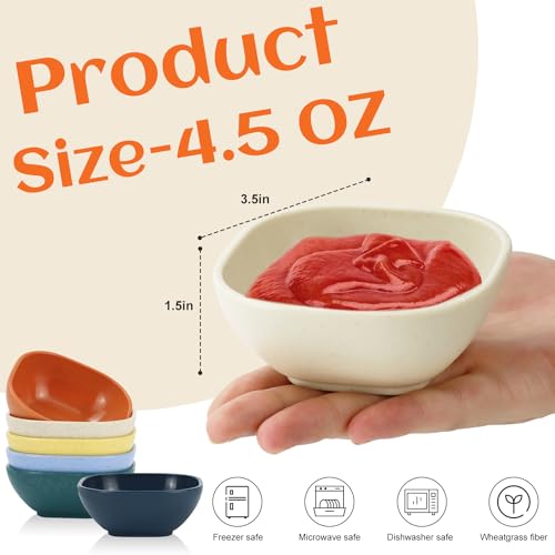 Wheat Straw Dipping Bowls Set of 6