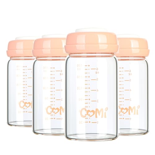 Wide Neck Glass Breastmilk Collection n Storage Bottle (4 Count)