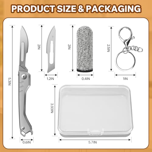 2pcs Folding Bread Lame Dough Scoring Tool with 40 Razor Blades