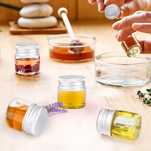 50 Pack 10ml Clear Glass Essential Oil Bottle (50 Count)
