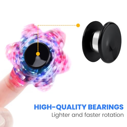 Fidget Spinner Bearings with Caps 24 Pack (24 Count)
